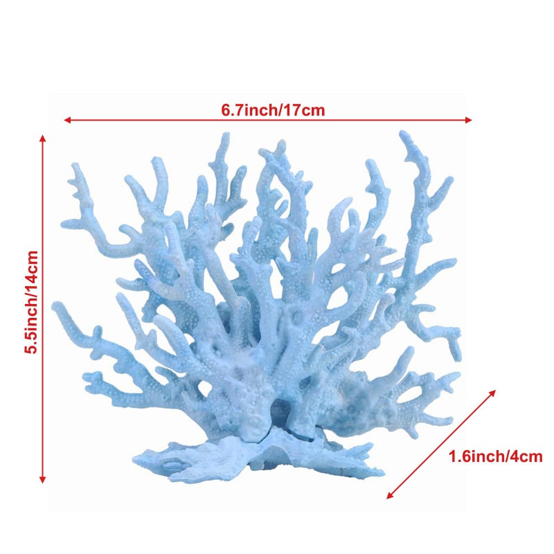 Besimple Artificial Aquarium Coral Ornament Plastic Fish Tank Plants Decoration for Aquarium Landscape (6.7â€x5.5â€x1.6â€) - Image 2